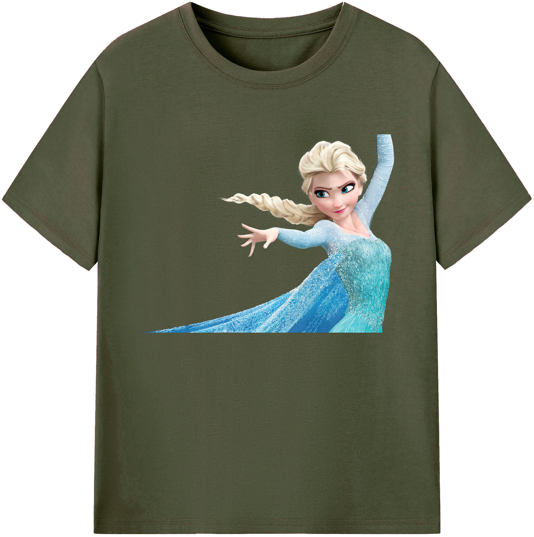 （画像用） アナと雪の女王 アンナ エルサ Frozen Anna Elsa 綿100％ メンズ半袖Tシャツ｜肌触りやわらか＆通気性